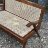 Bench Kayu Jati Anyaman Rotan Teras