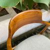 Kursi Bar Tinggi Kayu Jati Sandaran Rotan