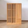 Lemari Pakaian Pintu Geser Kisi-Kisi Jepang